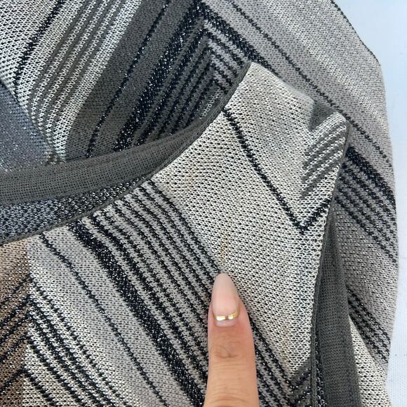 Missoni Chevron Knit Mini Sleeveless Tank Dress Brown Metallic 46 Wool 10 - Picture 10 of 12